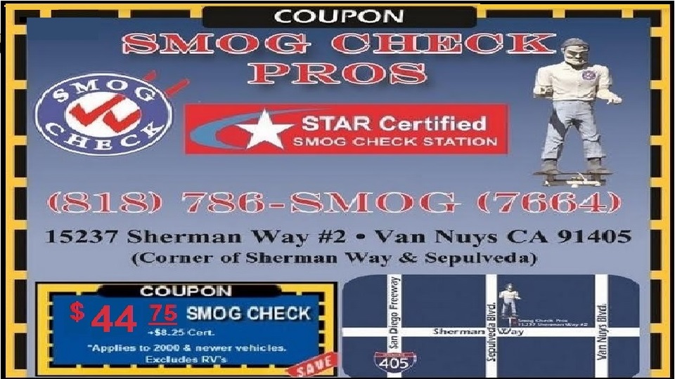 SMOG CHECK PROS Coupon